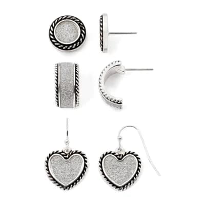 Mixit Womens Hypoallergenic 3 Pair Earring Set