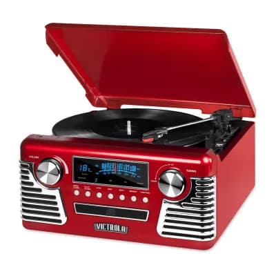 Victrola V50-200 50's Retro Stereo with Turntable, CD Player and Bluetooth