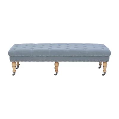 Tufted & Nailhead Accent Bench