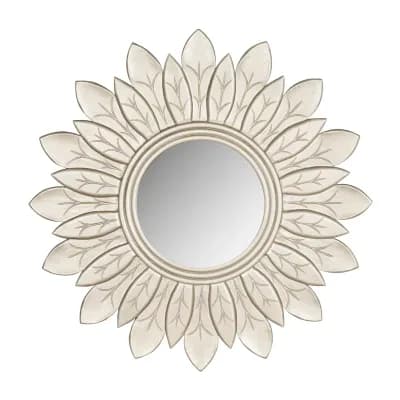 Safavieh Sun King Pewter Wall Mount Sunburst Wall Mirror
