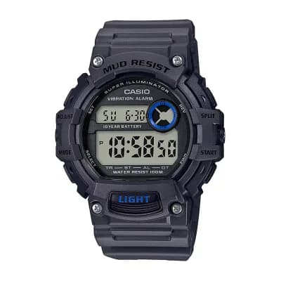 Casio Mens Digital Black Strap Watch Trt110h8avos