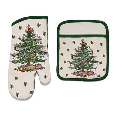 Spode Christmas Tree 2-pc. Mitt & Pot Holder Set