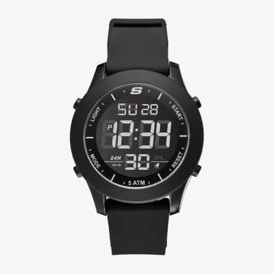 Skechers Rosencrans Digital Oversize Mens Chronograph Digital Black Strap Watch Sr5107