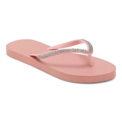 Mixit Womens Rhinestone Zori Flip-Flops