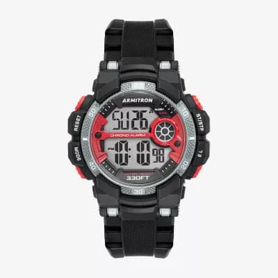 Armitron Mens Chronograph Black Strap Watch 40/8486rbk