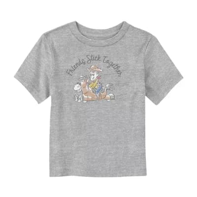 Disney Collection Woody Toddler Unisex Crew Neck Short Sleeve Regular Fit Toy Story Graphic T-Shirt