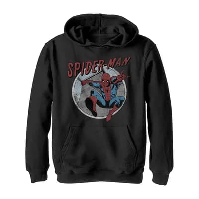 Disney Collection Little & Big Kid Boys Long Sleeve Marvel Spiderman Hoodie