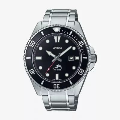 Casio Mens Silver Tone Stainless Steel Bracelet Watch Mdv-106dd-1a1vcf
