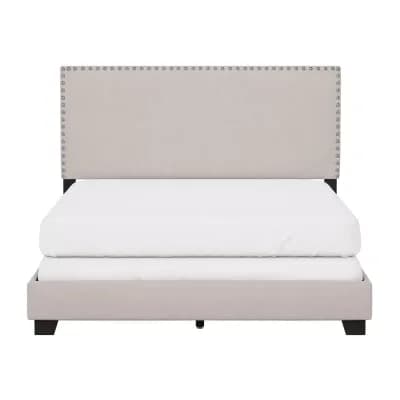 Gayle Nailheadtrim Upholstered Rectangular Bed