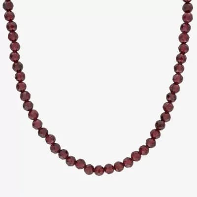 Womens Genuine Gemstone Sterling Silver Pendant Necklace