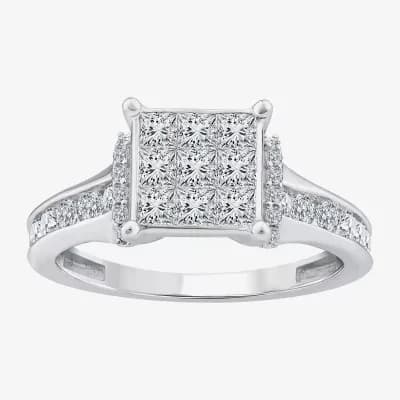 Womens 1 1/4 CT. T.W. Natural White Diamond 10K Gold Engagement Ring