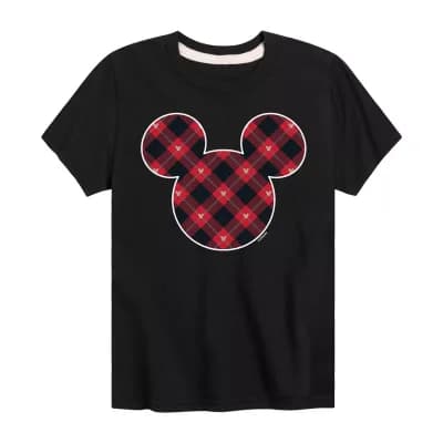 Disney Collection Boys Crew Neck Short Sleeve Regular Fit Mickey and Friends Mickey Mouse Graphic T-Shirt