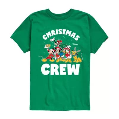 Disney Collection Boys Crew Neck Short Sleeve Regular Fit Mickey and Friends Mickey Mouse Graphic T-Shirt
