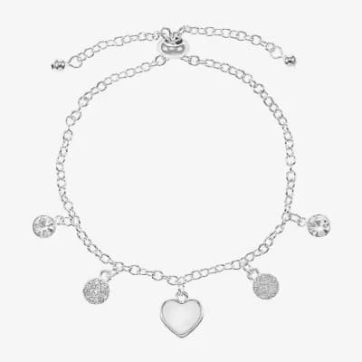 Liz Claiborne Womens Shell Heart Charm Bracelet
