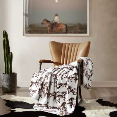 Wrangler Mustangs Washable Throw