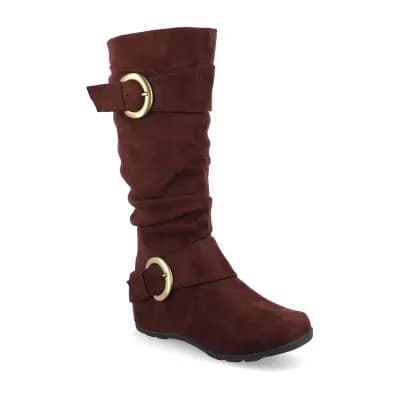 Journee Collection Womens Extra Wide Calf Flat Heel Riding Boots