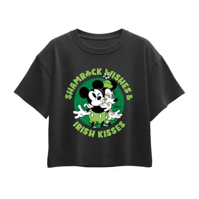 Disney Collection Little & Big Kid Girls Crew Neck Short Sleeve Regular Fit Mickey and Friends Graphic T-Shirt