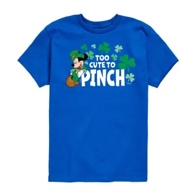 Disney Collection Little & Big Kid Boys Crew Neck Short Sleeve Regular Fit Mickey and Friends Graphic T-Shirt