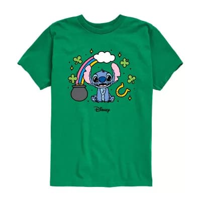 Disney Collection Little & Big Kid Boys Crew Neck Short Sleeve Regular Fit Graphic T-Shirt