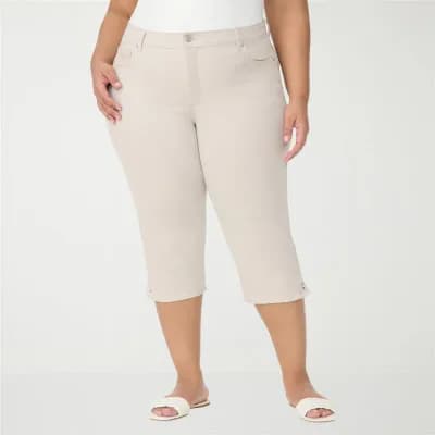 Gloria Vanderbilt Amanda Womens Plus Capri Jean
