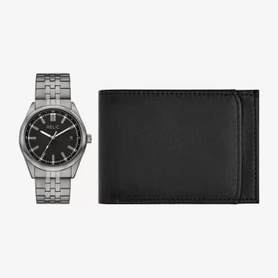 Relic By Fossil Mens Black 2-pc. Watch Boxed Set Zr97032