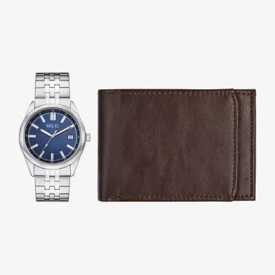 Relic By Fossil Mens Silver Tone 2-pc. Watch Boxed Set Zr97033