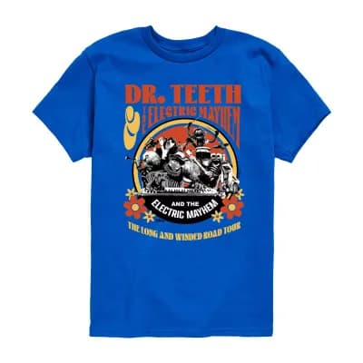 Disney Collection Little & Big Kid Boys Crew Neck Short Sleeve Regular Fit The Muppets Graphic T-Shirt