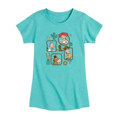 Disney Collection Toddler Girls Crew Neck Short Sleeve Regular Fit Toy Story Graphic T-Shirt