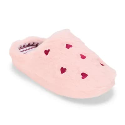 Olivia Miller Hearts Womens Slip-On Slippers