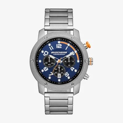 Skechers Kildare Mens Chronograph Silver Tone Stainless Steel Bracelet Watch Sr5303