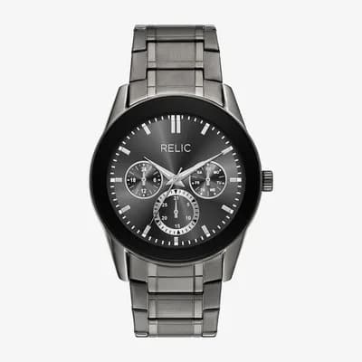 Relic By Fossil Rylan Mens Gray Stainless Steel Bracelet Watch Zr77349