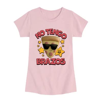 Disney Collection Pizza Toy No Tengo Brazos Big Kid Girls Crew Neck Short Sleeve Classic Fit Toy Story Graphic T-Shirt