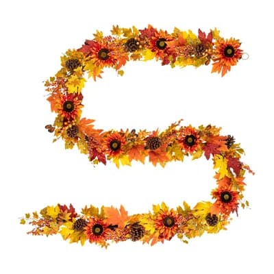 Glitzhome 12" Oversized Sunflower Wreath