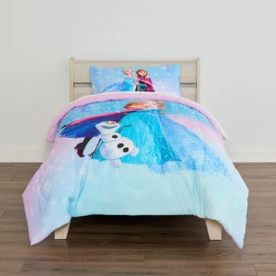 Disney Collection Sparkle Snowland Frozen Comforter