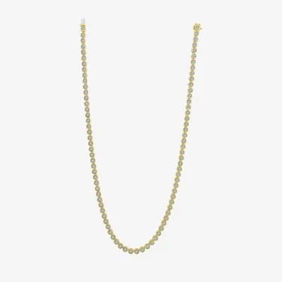 (F / Si2) Womens 5 CT. T.W. Lab Grown White Diamond 14K Gold Over Silver 6 1/2 Inch Tennis Bracelet