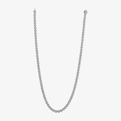 (F / Si2) Womens White Diamond 14K Gold Over Silver 16 Inch Tennis Necklace