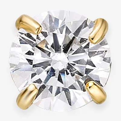 Cubic Zirconia 14K Gold Nose Ring