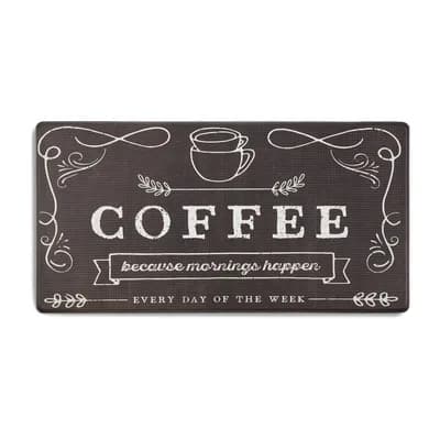 Nicole Miller Coffee Because Kitchen Mat