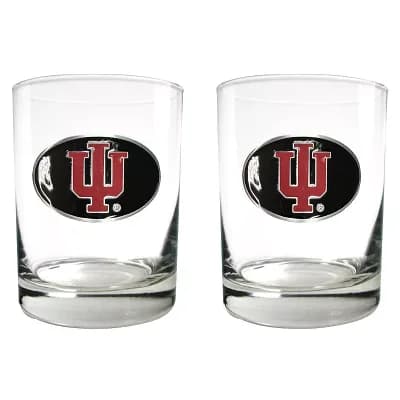 Indiana Hoosiers 2 pc Rocks Glass Set