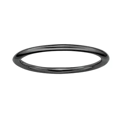 Stacks & Stones Ruthenium-Plated Sterling Silver Stack Ring