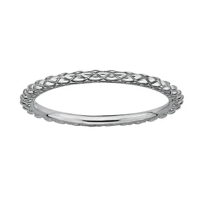 Stacks & Stones Sterling Silver Crisscross Stack Ring
