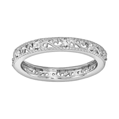 Stacks & Stones Sterling Silver White Topaz Stack Ring