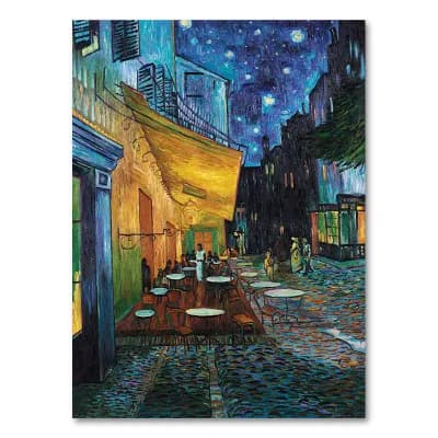 Cafe Terrace 24" x 18" Canvas Wall Art by Vincent van Gogh