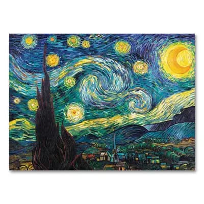 Starry Night 14" x 19" Canvas Wall Art by Vincent van Gogh