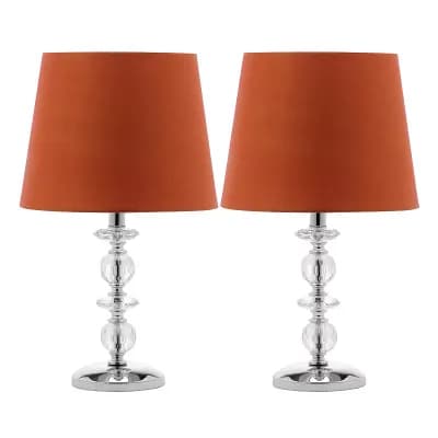 Safavieh 2 pc Derry Stacked Crystal Orb Table Lamp Set