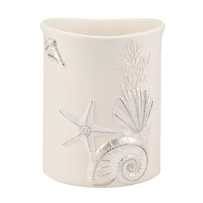 Avanti Sequin Shells Wastebasket