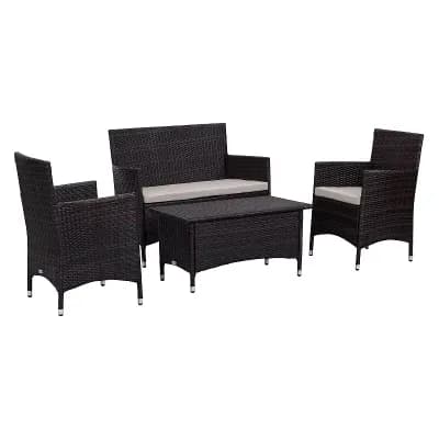 Safavieh Figueroa Outdoor Loveseat 4 pc Set