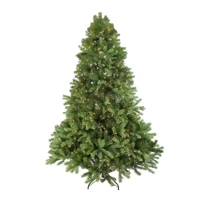 7.5-ft. Pre-Lit White Artificial Noble Fir Christmas Tree