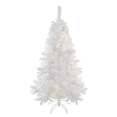 Pre-Lit 6.5-ft. White Multi Function 400 LED Lights Medium Iridescent Pine Artificial Christmas Tree