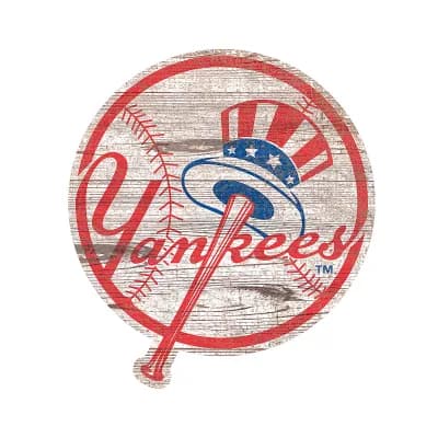 New York Yankees 24-Inch Distressed Logo Wall Art